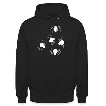 Halloween Costume Halloween T-shirt Spider Black - Unisex Hoodie - black - Front - Alina (178cm) & Michal (187cm)