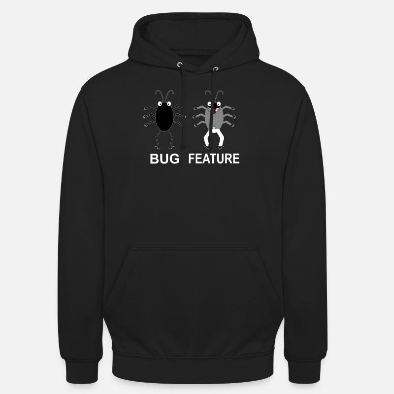 Bug Feature - Computer Scientist Programmer - Unisex Hoodie - black
