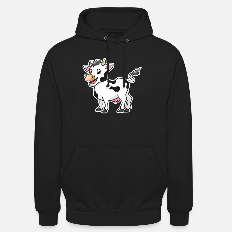 Vache douce - Sweat-shirt à capuche unisexe - noir
