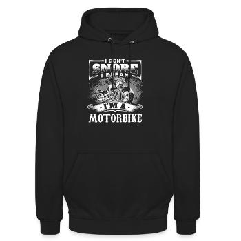 I don't Snore I Dream I'm A Motorbike Motorcycle - Unisex Hoodie - black - Front - Alina (178cm) & Michal (187cm)
