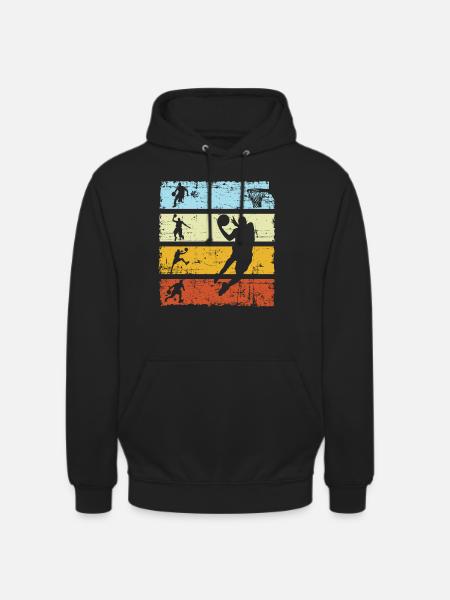 Vintage Retro Koszykarz Prezent koszykarz - Bluza z kapturem typu unisex - czarny