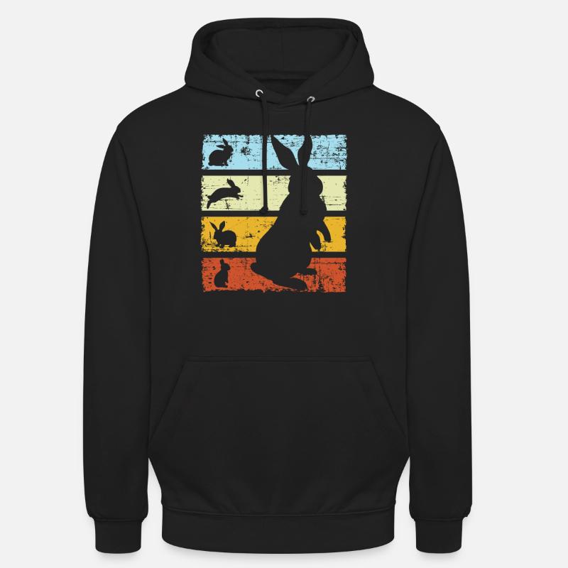 Rabbit Retro - Unisex Hoodie - Schwarz