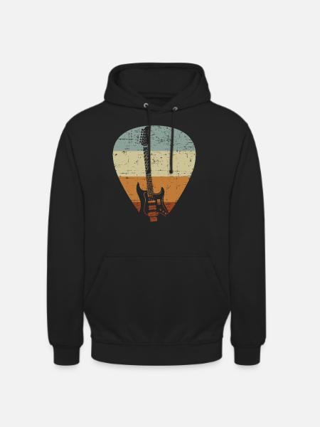 Electric Guitar Plectrum Guitarist Music Guitar Player - Unisex Hoodie - black