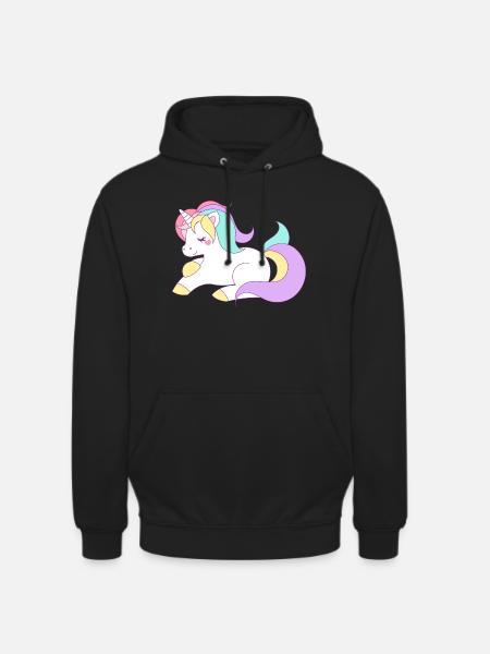 Einhorn - Unisex Hoodie - Schwarz
