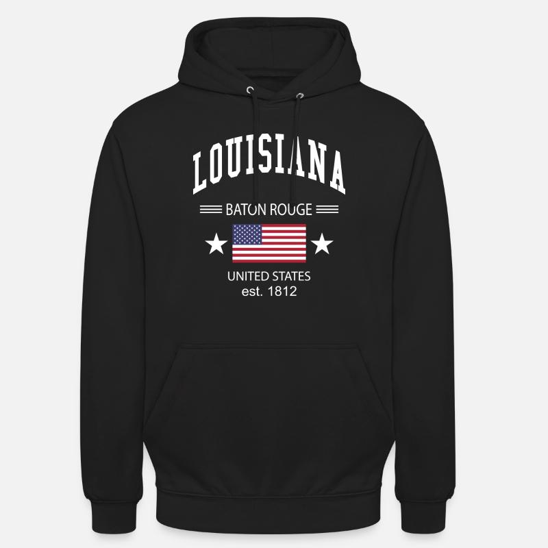 Louisiane - Sweat-shirt à capuche unisexe - noir