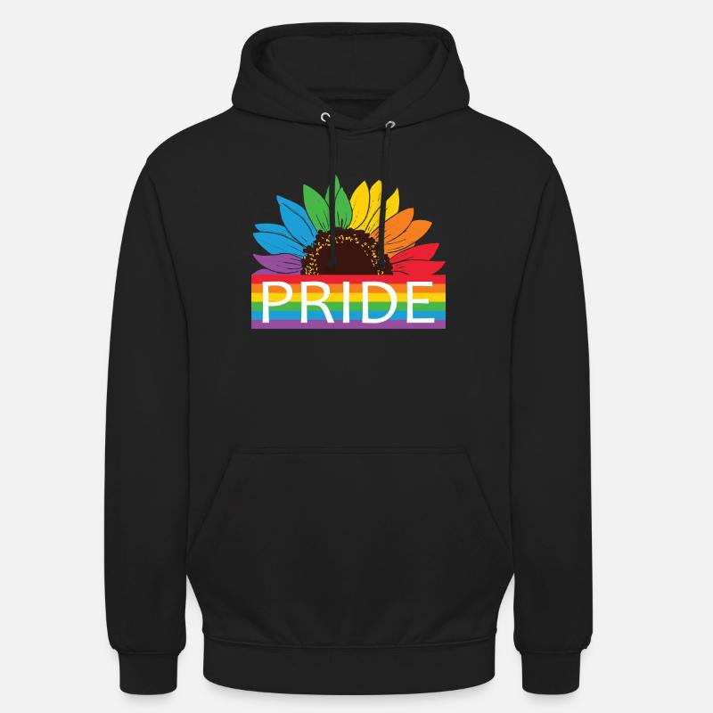 Pride Sonnenblume Rainbow - Unisex Hoodie - Schwarz