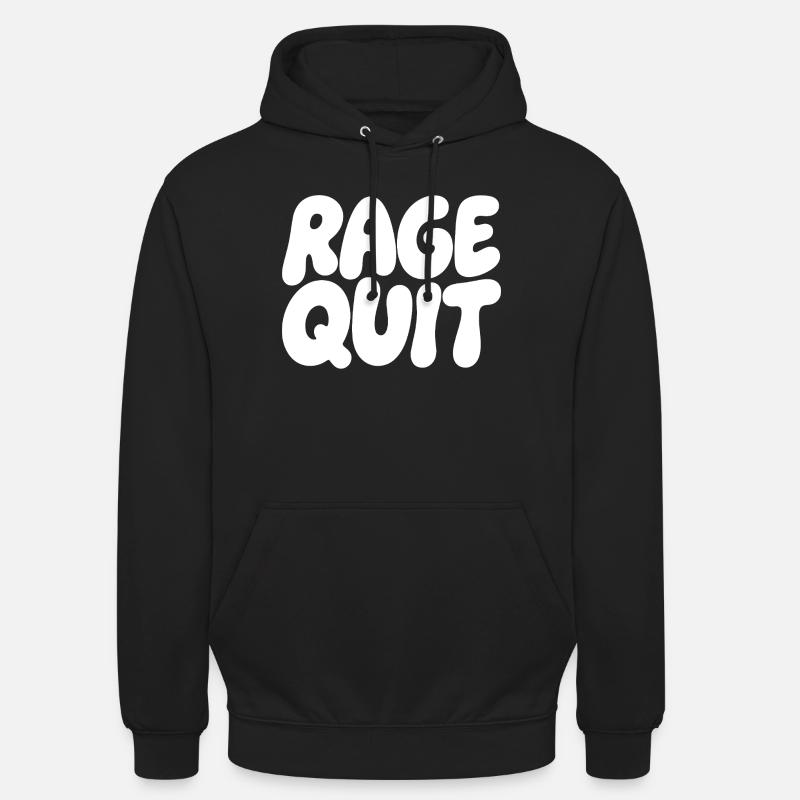 Rage Quit Bubble Font - Unisex Hoodie - black