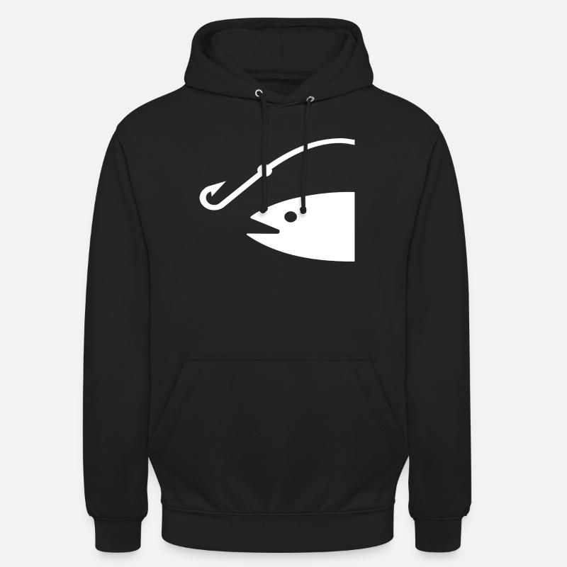 Pêche - Sweat-shirt à capuche unisexe - noir