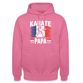 Karate Dad French Flag - Unisex Hoodie - pink - Front - Alina (178cm) & Michal (187cm)