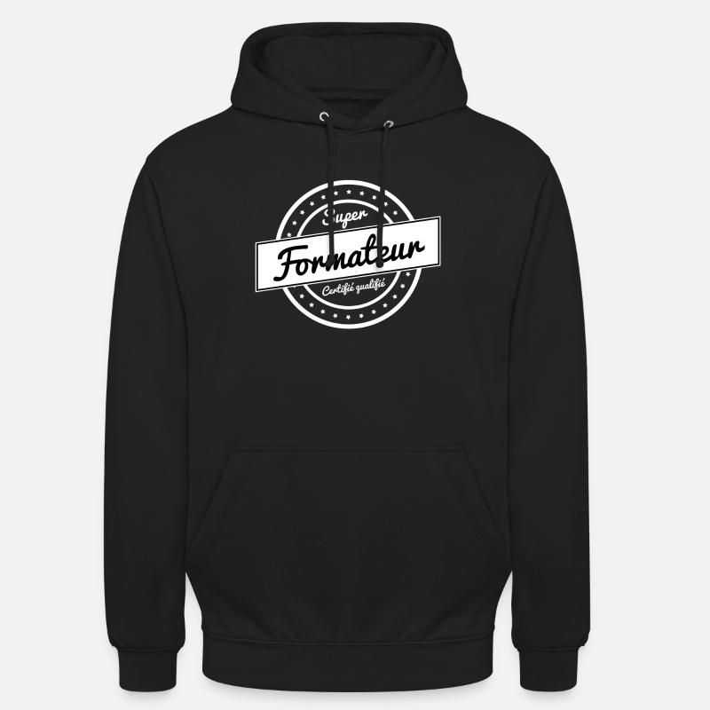 Super formateur - blanc - Sweat-shirt à capuche unisexe - noir