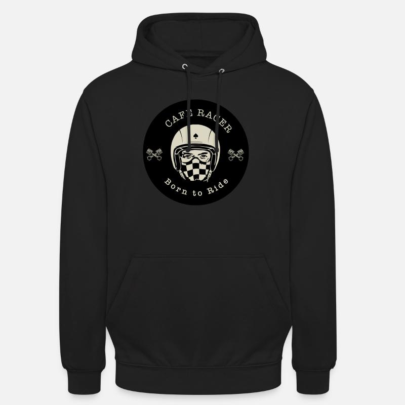 Logo café racer or - Sweat-shirt à capuche unisexe - noir