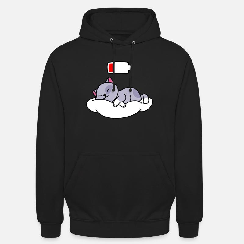 Chat Dormir mignon - Sweat-shirt à capuche unisexe - noir