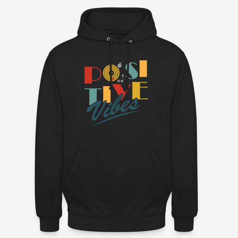 Ondes positives - Sweat-shirt à capuche unisexe - noir