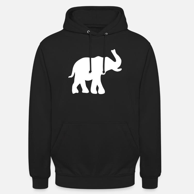 Eléphant savane Pachyderme - Sweat-shirt à capuche unisexe - noir