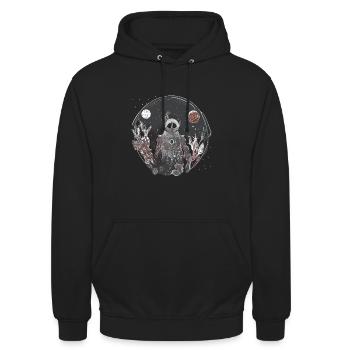 Cosmic Botany - Unisex Hoodie - black - Front - Alina (178cm) & Michal (187cm)