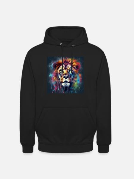 L'ÂME DU LION - Sweat-shirt à capuche unisexe - noir