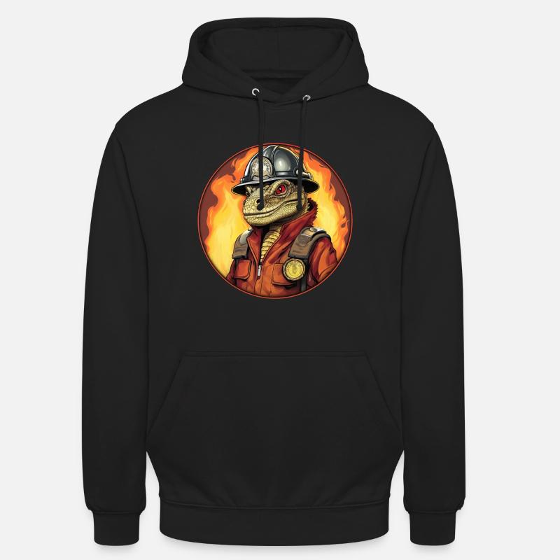 Lézards des pompiers - Sweat-shirt à capuche unisexe - noir