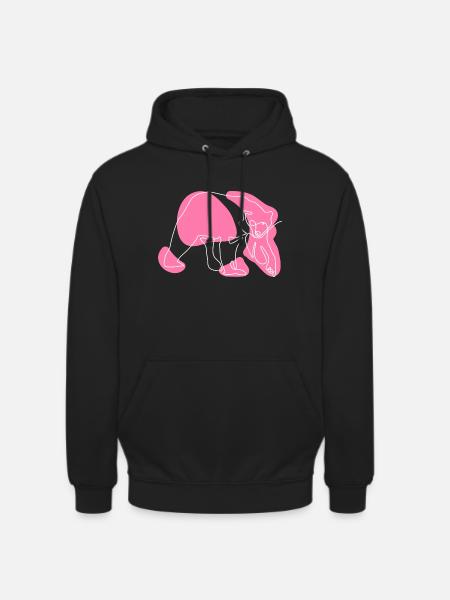 Pink polar bear - Unisex Hoodie - black