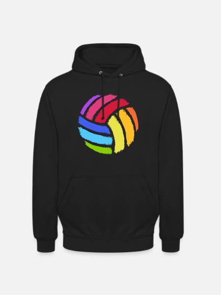 volley- - Sweat-shirt à capuche unisexe - noir