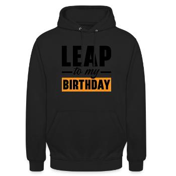Happy Birthday Schaltjahr 29. Februar Schalttag - Unisex Hoodie - Schwarz - Vorne - Alina (178cm) & Michal (187cm)