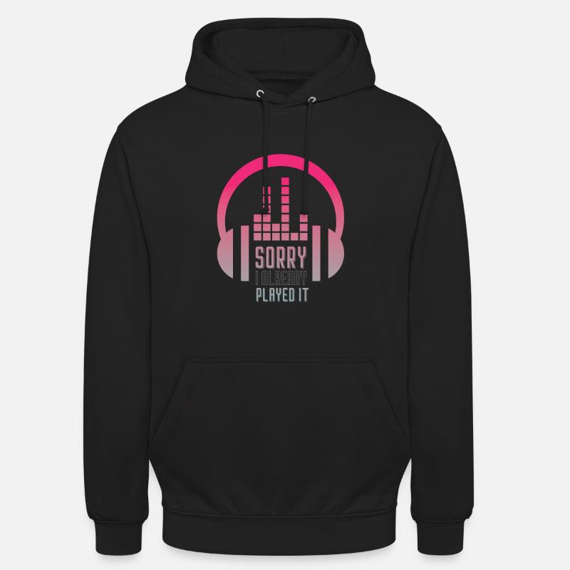 DJ - Sweat-shirt à capuche unisexe - noir