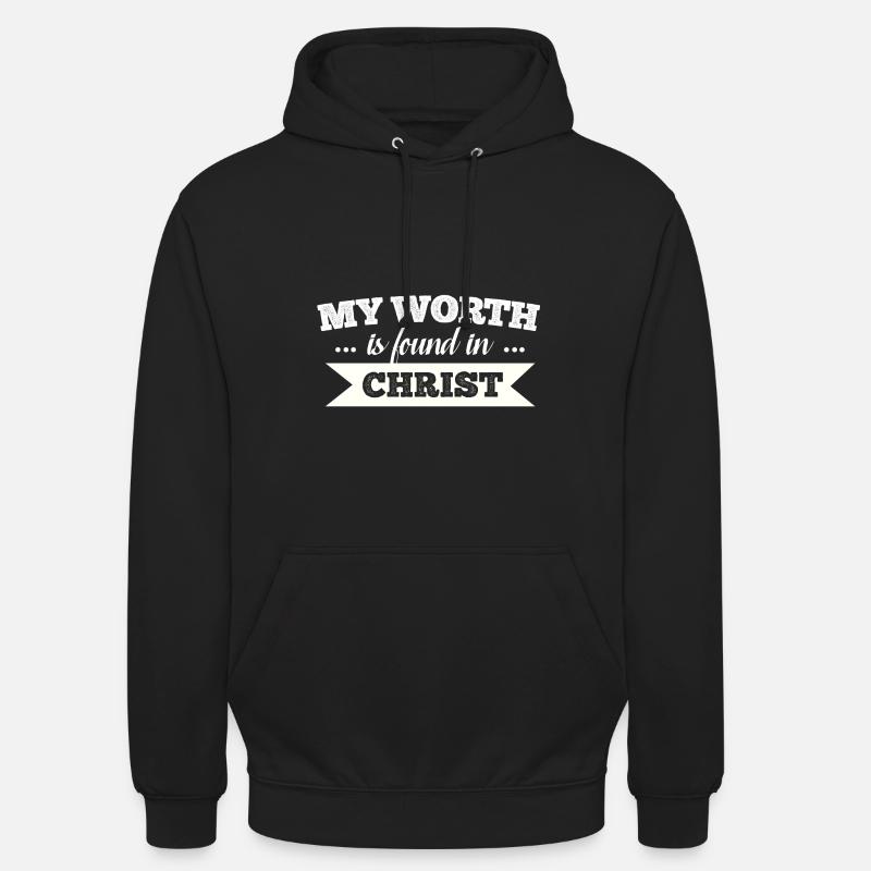 chrétien - Sweat-shirt à capuche unisexe - noir