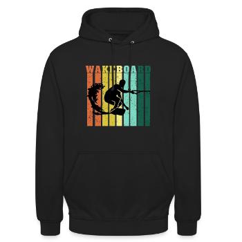 Wakeboard - Unisex Hoodie - Schwarz - Vorne - Alina (178cm) & Michal (187cm)