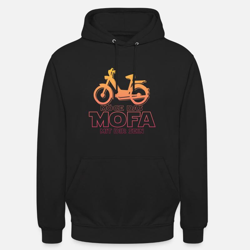 Mofa - Sweat-shirt à capuche unisexe - noir