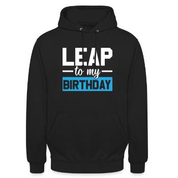 Happy Birthday Schaltjahr 29. Februar Schalttag - Unisex Hoodie - Schwarz - Vorne - Alina (178cm) & Michal (187cm)