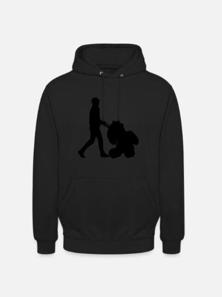 Father Baby Stroller - Unisex Hoodie - black