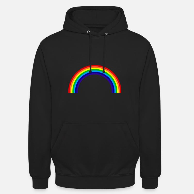 LGBT - arc-en-ciel arc-en-ciel - Sweat-shirt à capuche unisexe - noir