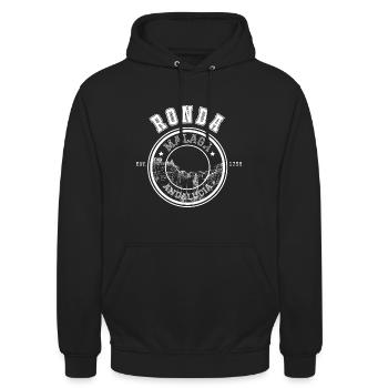Ronda Malaga Andalousie Espagne España merch - Sweat-shirt à capuche unisexe - noir - Devant - Alina (178cm) & Michal (187cm)