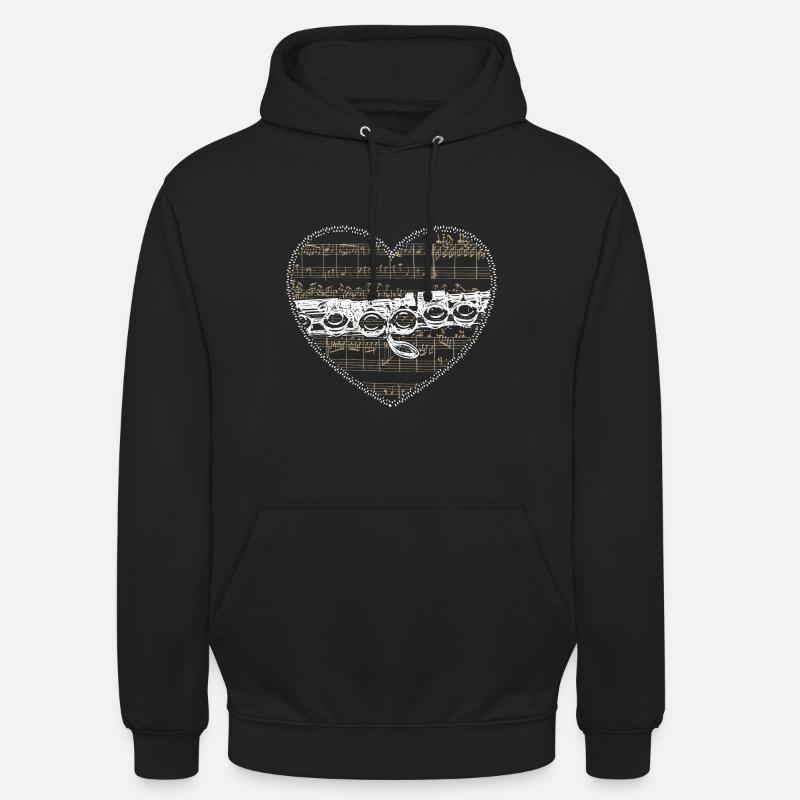 Querflöte - Unisex Hoodie - Schwarz