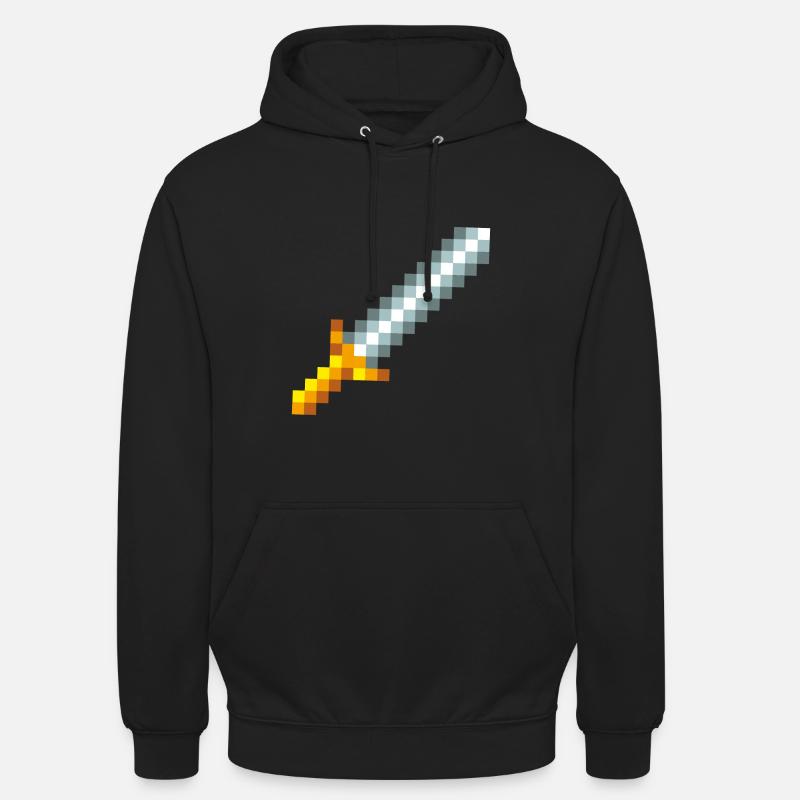 Rétro 8-bit Pixel Épée - Sweat-shirt à capuche unisexe - noir