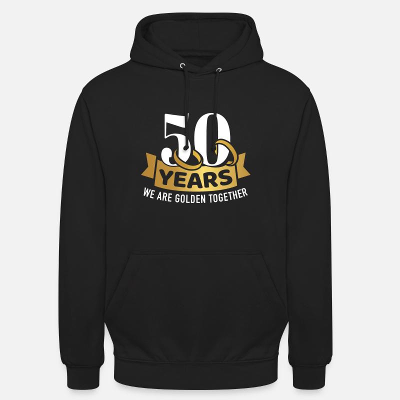 Mariage d'or - Sweat-shirt à capuche unisexe - noir