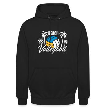 Beach-volley - Sweat-shirt à capuche unisexe - noir - Devant - Alina (178cm) & Michal (187cm)