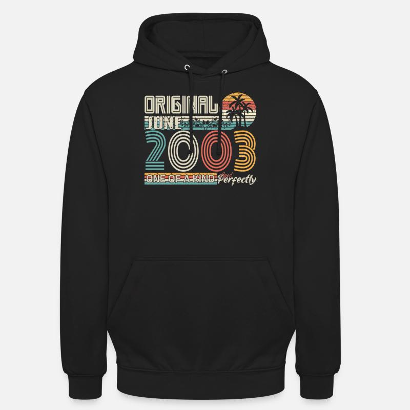 Juni 2003 Juni-Jubiläum Juni 2003 - Unisex Hoodie - Schwarz