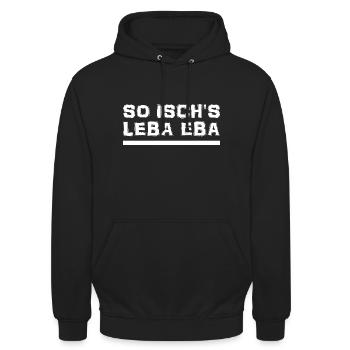 Schwäbisch - Spruch - Dialekt - Unisex Hoodie - Schwarz - Vorne - Alina (178cm) & Michal (187cm)