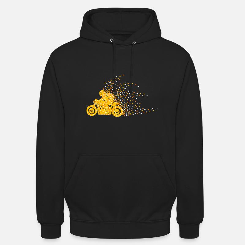 Polygone géométrique de moto - Sweat-shirt à capuche unisexe - noir