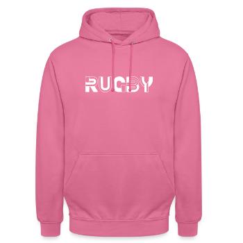 Rugby sport ovalie - Unisex Hoodie - pink - Front - Alina (178cm) & Michal (187cm)