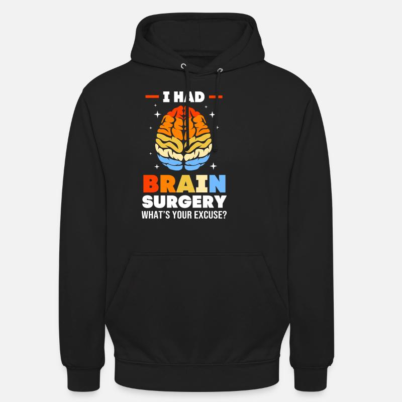 Anévrisme cérébral - Sweat-shirt à capuche unisexe - noir