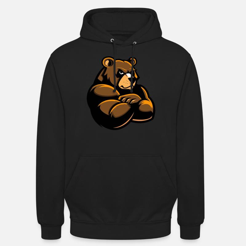 Bär Comic - Unisex Hoodie - Schwarz