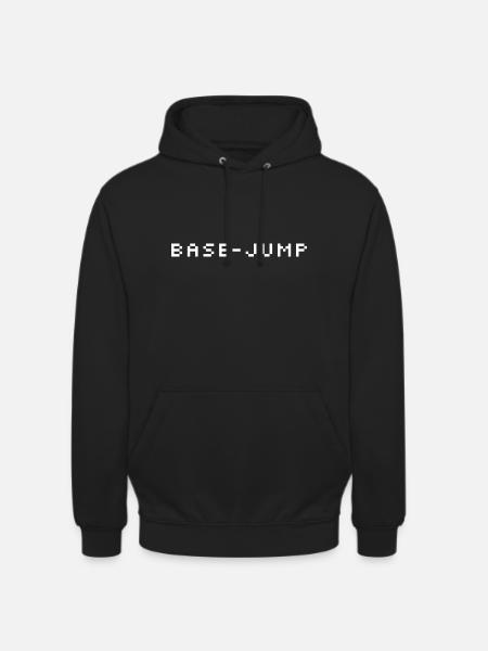 T shirt base jump - Unisex Hoodie - black