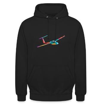 Glider Glider Pilot - Unisex Hoodie - black - Front - Alina (178cm) & Michal (187cm)