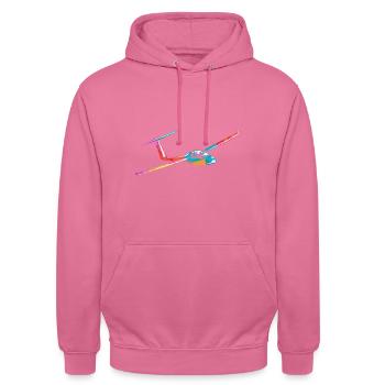 Glider Glider Pilot - Unisex Hoodie - pink - Front - Alina (178cm) & Michal (187cm)