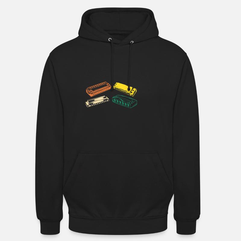 Harmonica Evolution Harmonica - Unisex Hoodie - black