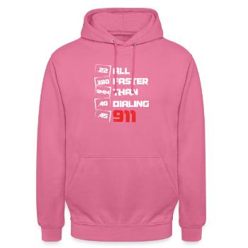Tous plus rapides que de composer un armurier des droits de l'artillerie - Sweat-shirt à capuche unisexe - rose - Devant - Alina (178cm) & Michal (187cm)