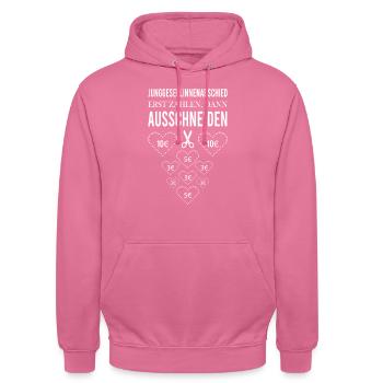 For cutting - Unisex Hoodie - pink - Front - Alina (178cm) & Michal (187cm)