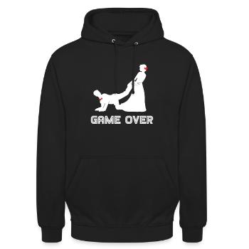Junggesellenabschied Junggeselle JGA - Unisex Hoodie - Schwarz - Vorne - Alina (178cm) & Michal (187cm)
