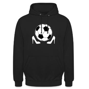 Frauenfußball - Unisex Hoodie - Schwarz - Vorne - Alina (178cm) & Michal (187cm)